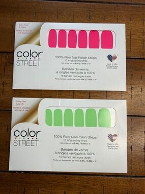 Color Street Real Nail Polish Strips Gloss Angeles & Kilowatt